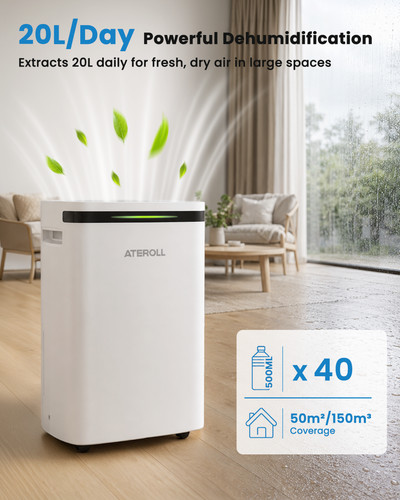 Ateroll 20l day dehumidifier - 20l/day,